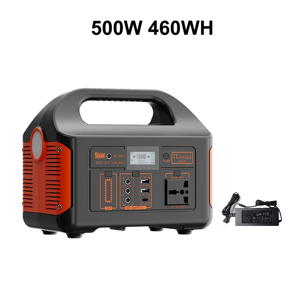 Gaiaray 500W 460Wh Portable Power Station LiFePO4 Battery UPS Backup Power Solar Generator Emergency Power Plant for Camping RV