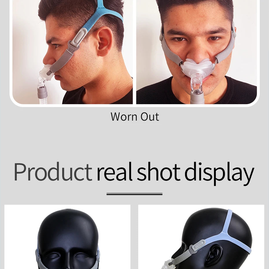 BMC PM2 CPAP Mask Nasal Pillows Mask 360° Front Hose S/M/L 3 In 1 For CPAP BiPAP Machine Cpap Pillows For Sleeping Nasal Mask