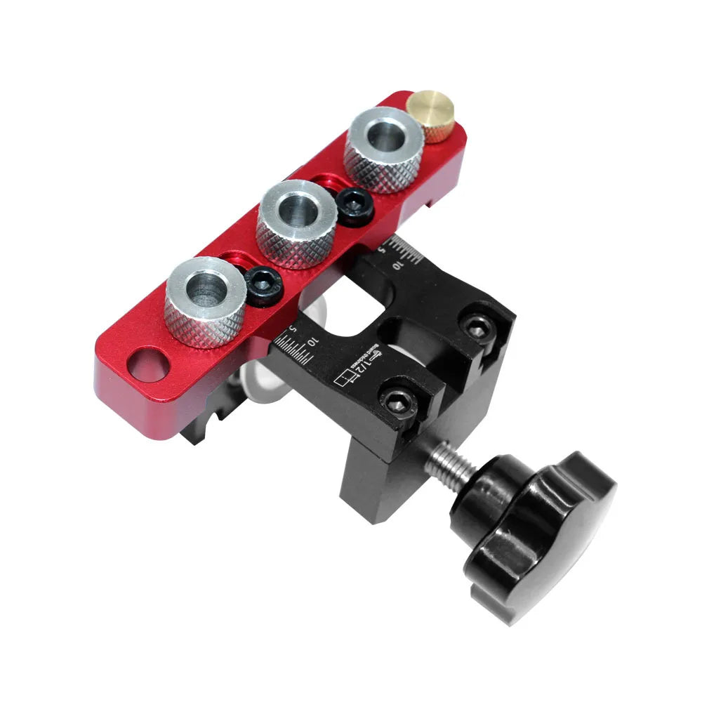 3 In 1 Universal Dowel & Pocket Hole Jig Adjustable Wood Hole Drilling Guide Locator Woodworking Cam Doweling Kit Tool