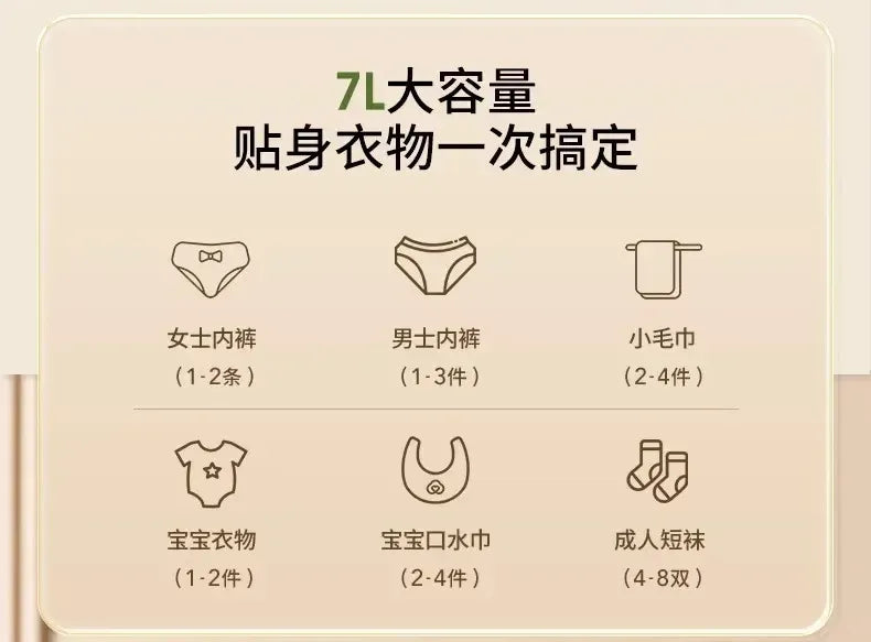 HAOYUNMA Mini Portable Washing Machine 220V