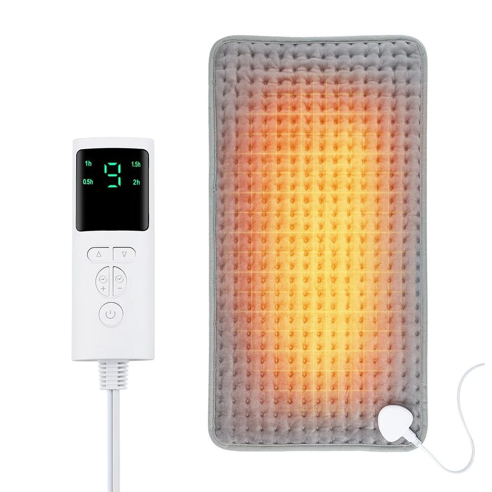 Electric Heating Pad for Neck and Back with 9 Heat Levels - Tidesmit Body Shaping Massage Equipment Gray China Mainland