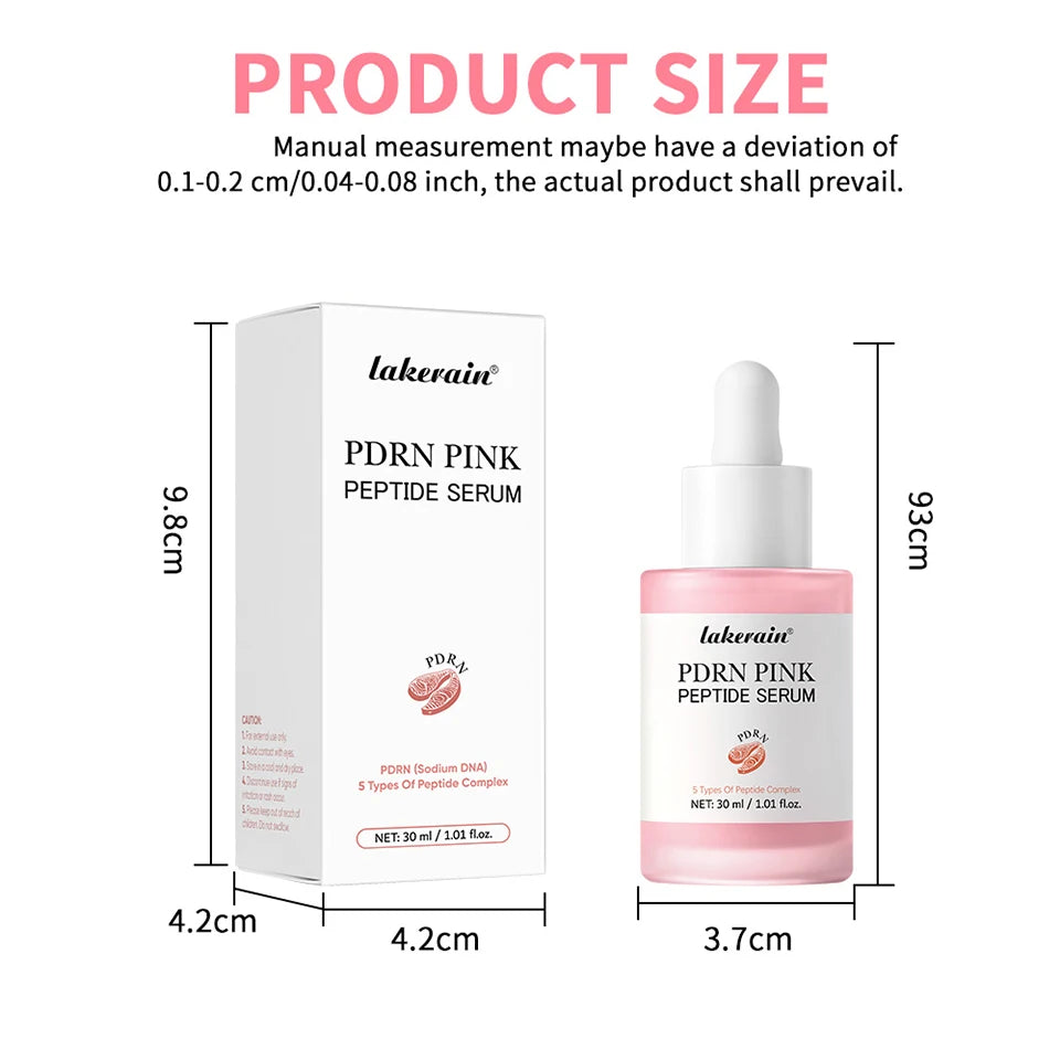 2Pcs Korean Glass Glow Skin Set, Salmon DNA PDRN Pink Peptide Serum With Niacinamide Milky Toner, Hydrating Soothing Firming Kit