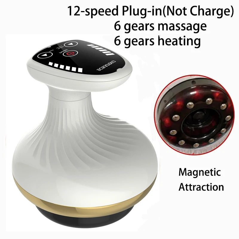 Electric Meridian Massage Brush for Body Shaping - Gold Edition Body Shaping Massage Equipment 6-Gold plug Tidesmit