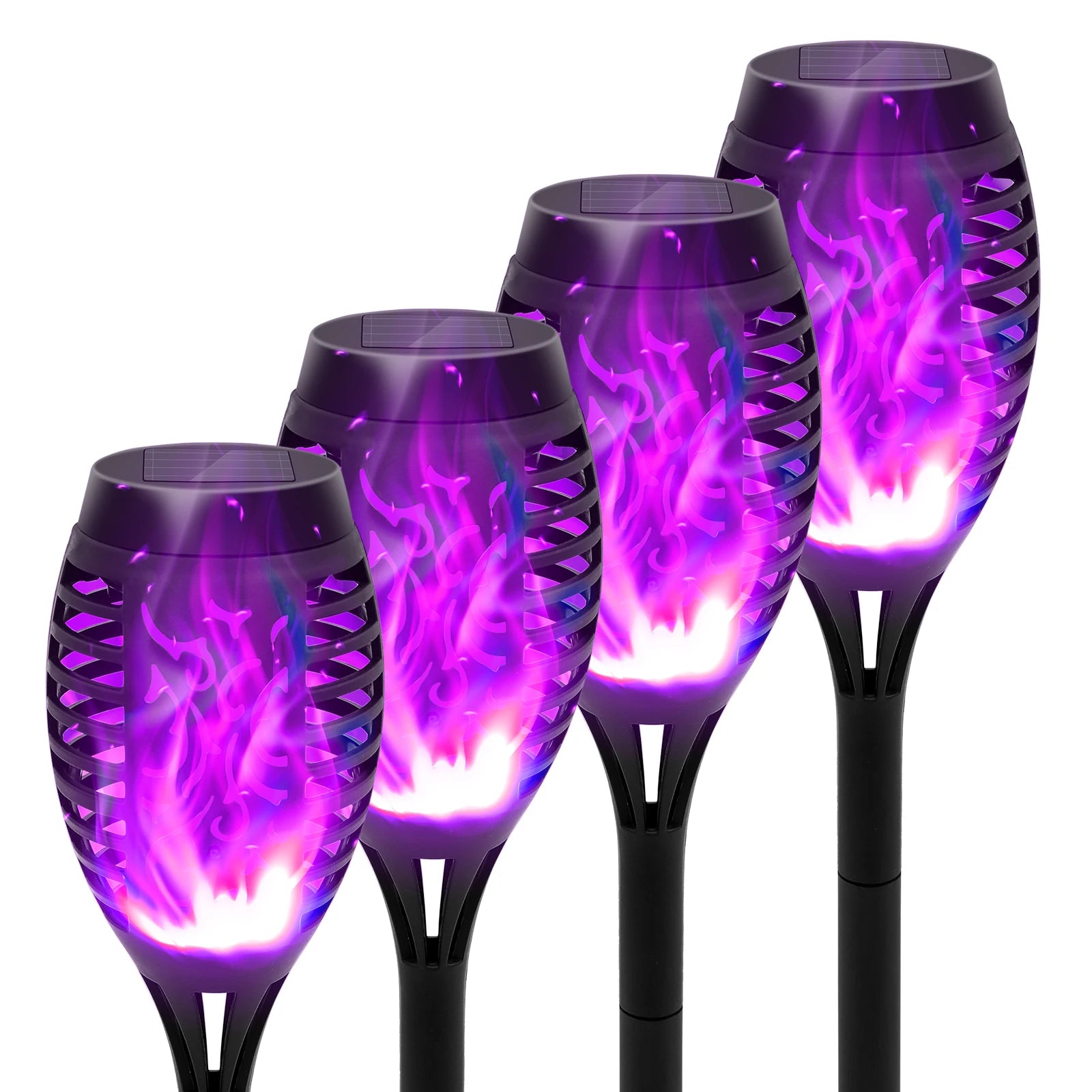 12LED Solar Flame Torch Lights Flickering Waterproof Garden Decoration Outdoor For Lawn Path Yard Patio Floor Lamps