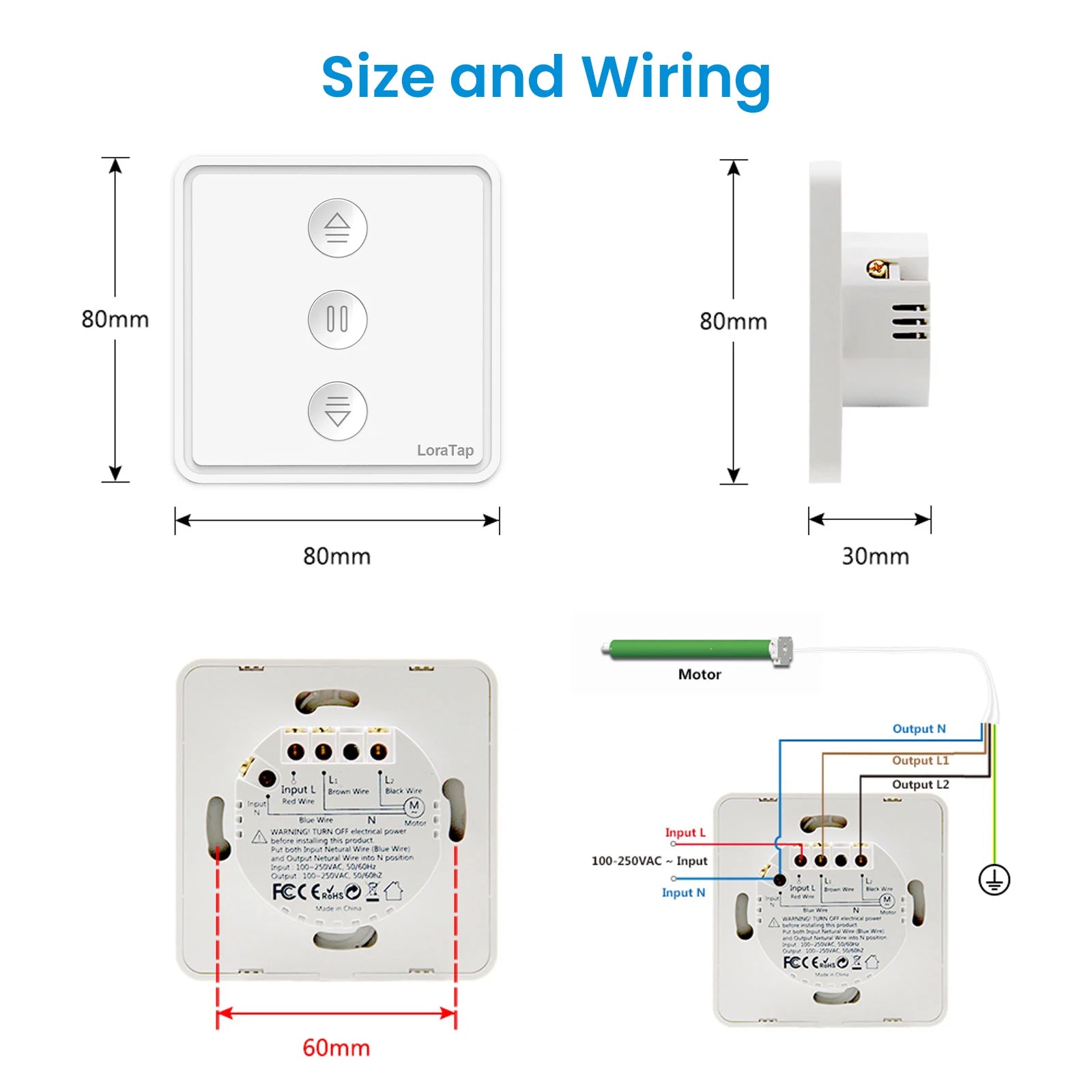Smart Curtain Switch for Tuya Blinds with Precise Percentage Control Tidesmit