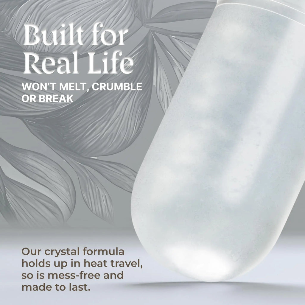 Tidesmit Crystal Alum Deodorant Stick 60g, unscented mineral salt antiperspirant for men and women, aluminum-free.