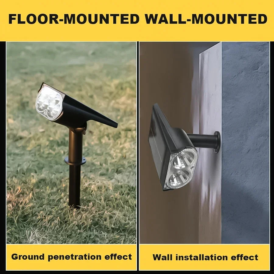 2/9LED Solar Spot Light Outdoor Waterproof Spotlights Solar Garden Lights Landscape Lighting Decoration Pathway Lawn Lamp