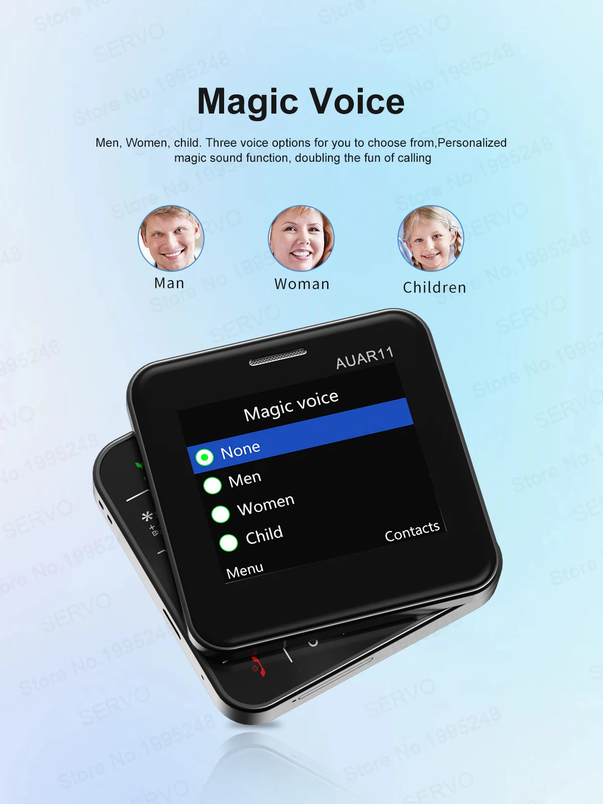 SERVO AUAR11 Rotating Screen Mobile Phone 2G GSM Dual SIM Blacklist Magic Voice FM Radio Speed Dial Torch Mini Sliding Cellphone
