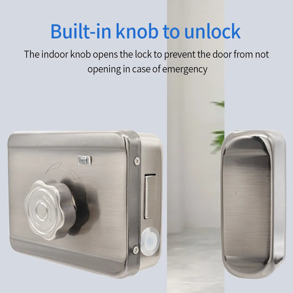 Waterproof Tuya Smart Double Side Fingerprint Lock Keyless Entry Motor Rim Door Lock 2.4G Wifi Remote Control with Alexa Echo