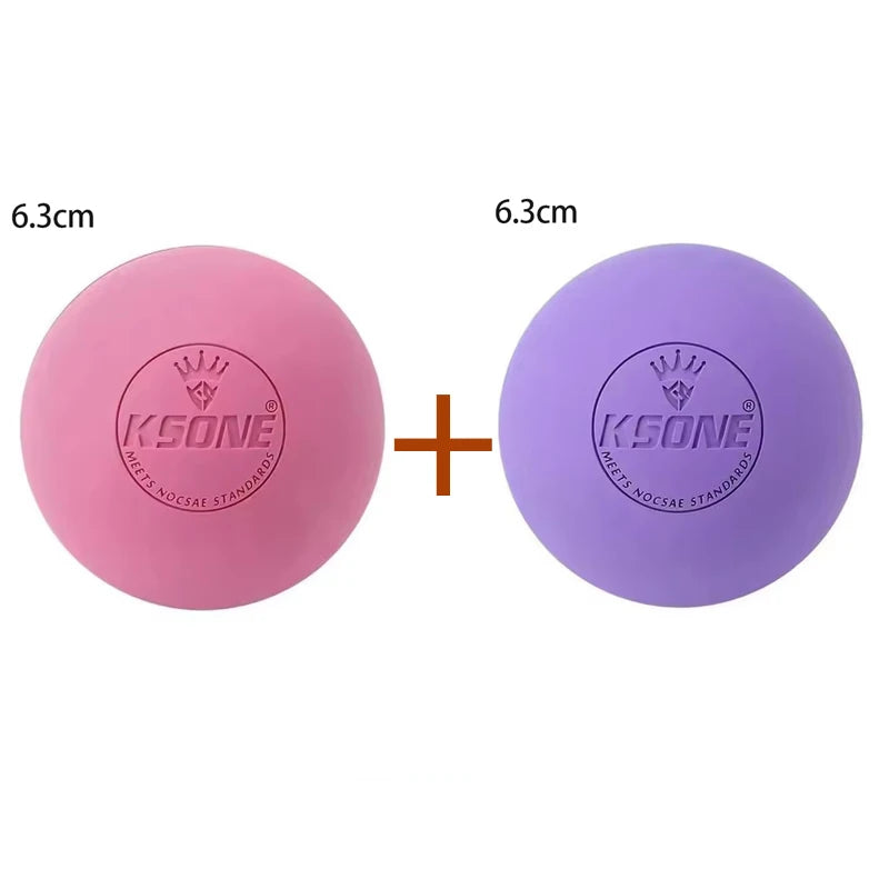 Massage Lacrosse Ball for Deep Tissue Relief and Muscle Recovery Relaxation Treatment 1pink and 1purple Tidesmit