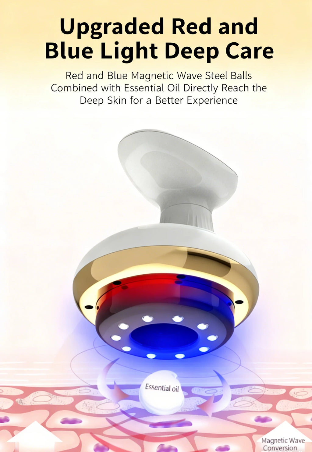Electric Meridian Massage Brush for Body Shaping - Gold Edition Body Shaping Massage Equipment Tidesmit