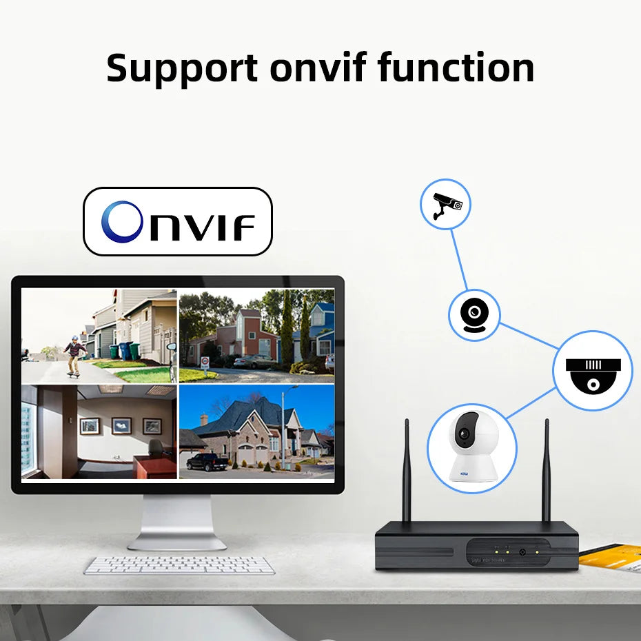 KERUI Onvif  4K 5MP 8MP WiFi IP Camera Indoor Wireless Home Security CCTV Surveillance Camera With Tuya Smart Auto Tracking