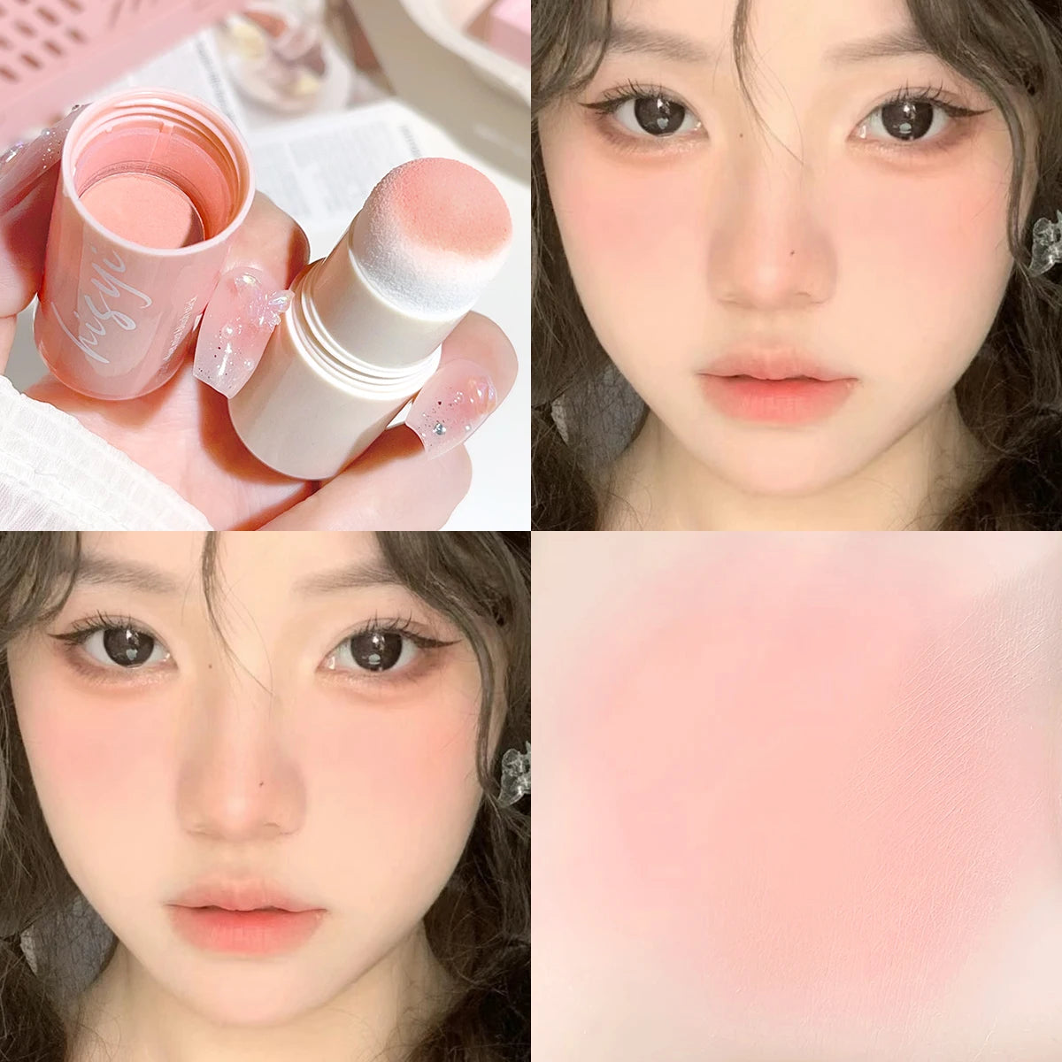 Tidesmit Cloud Soft Matte Blush Stick for natural brightening face makeup with a seamless blendable finish
