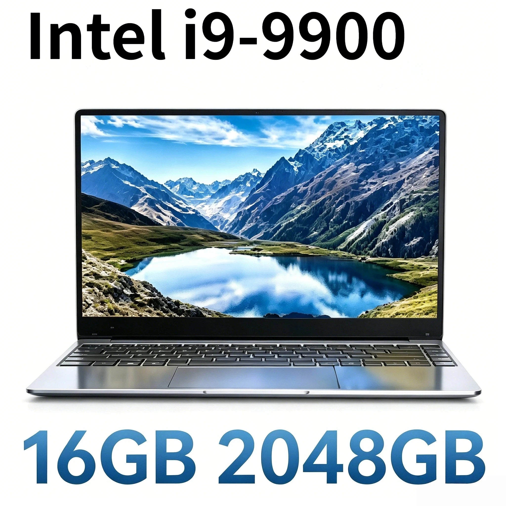 15.6 Inch Ultra Slim Windows 11 Laptop Computer 32GB RAM 512GB 1TB SSD Intel i9 9900 Notebook Gamer 1920x1080 Office PC Max Pro