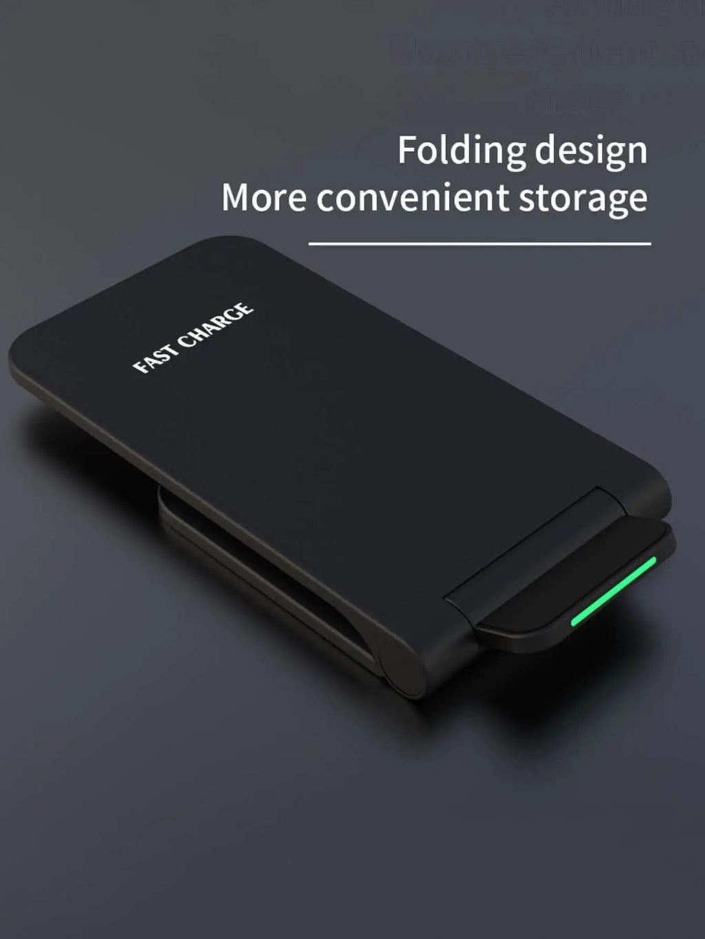 15W Foldable Wireless Charger Stand - Qi Certified Fast Phone Holder Tidesmit