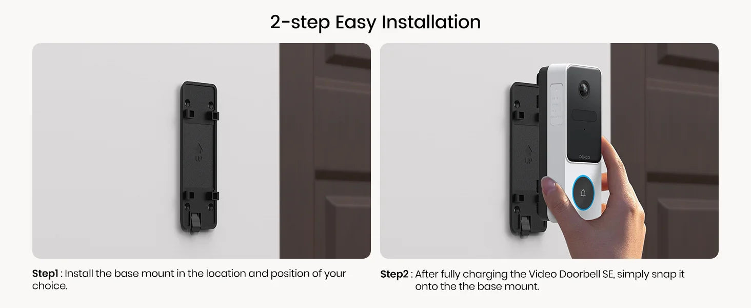 Dekco 3MP Wireless Doorbell Video Intercom Outdoor 2.4G Wi-Fi Smart Doorbell with Chime Human Detection Support Alexa Door Bell