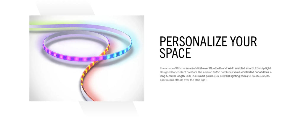 Amaran SM5c RGB Smart LED Strip Light 5M Extension - Tidesmit EU Tidesmit
