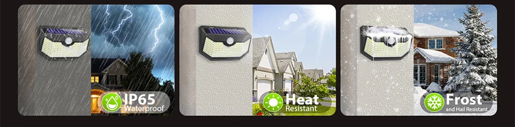 300 LED Solar Outdoor Lights 270° Wide Angle Motion Sensor Security Wall Lamp IP65 Waterproof for Garden