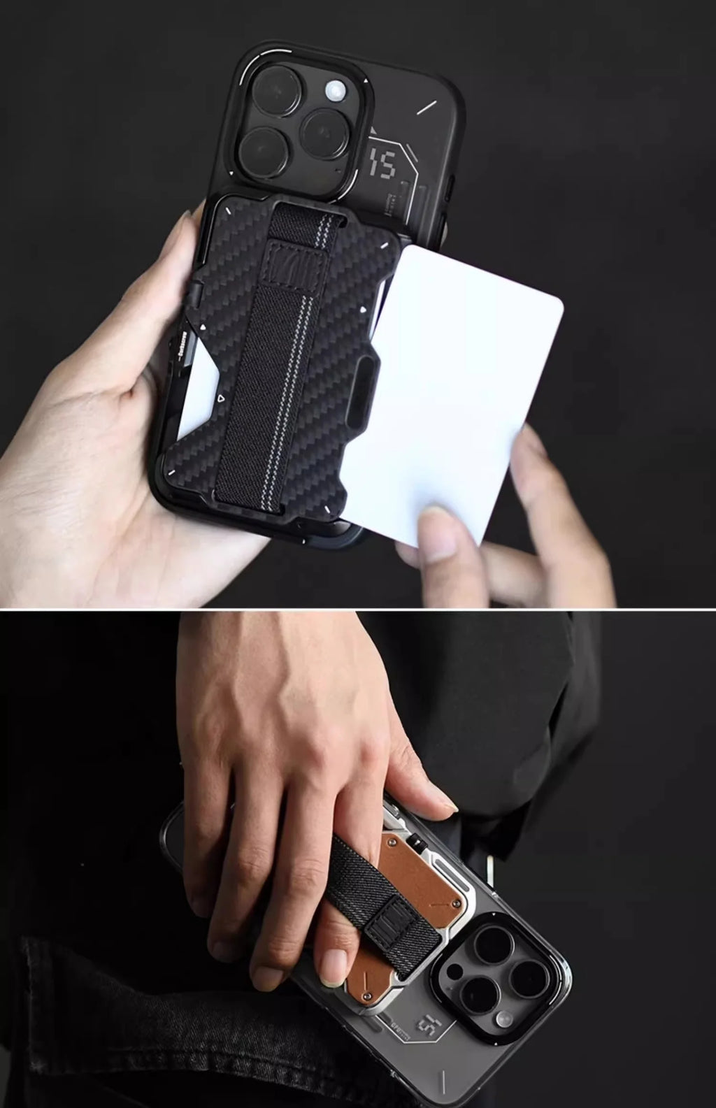 Magnetic Carbon Fiber Wallet: 6-in-1 Slim Fit Phone Case Tidesmit