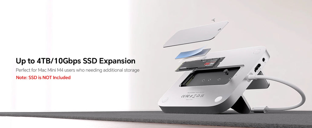 Mac Mini M4 Docking Station with 4K HDMI and M.2 SSD Expansion Tidesmit