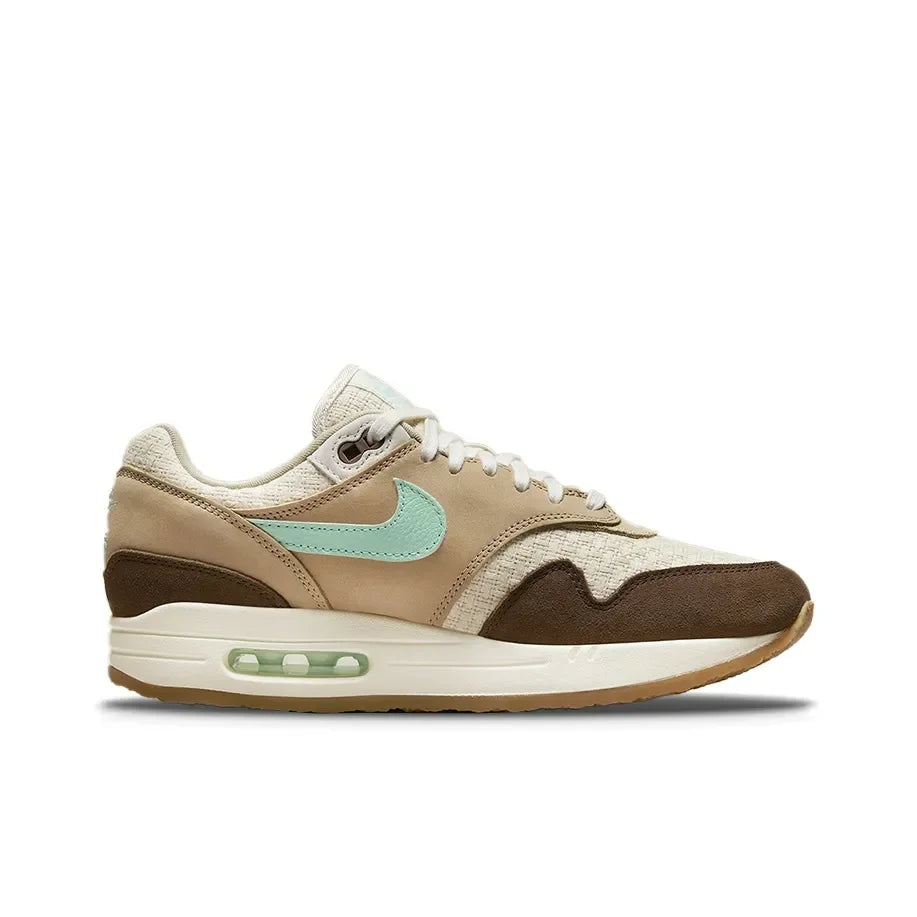 FD5088-200 Nike Air Max 1 with Air Cushioning and Non-Slip Sole: Unisex Running Shoes for Trendy Casual Wear