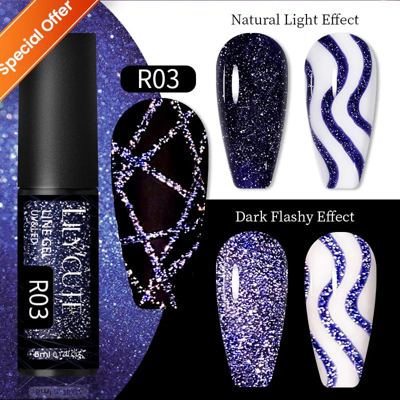 Magnetic Cat Eye Gel Nail Polish – Reflective UV Soak Off Kit Permanent Makeup Machines 61051-4 Tidesmit