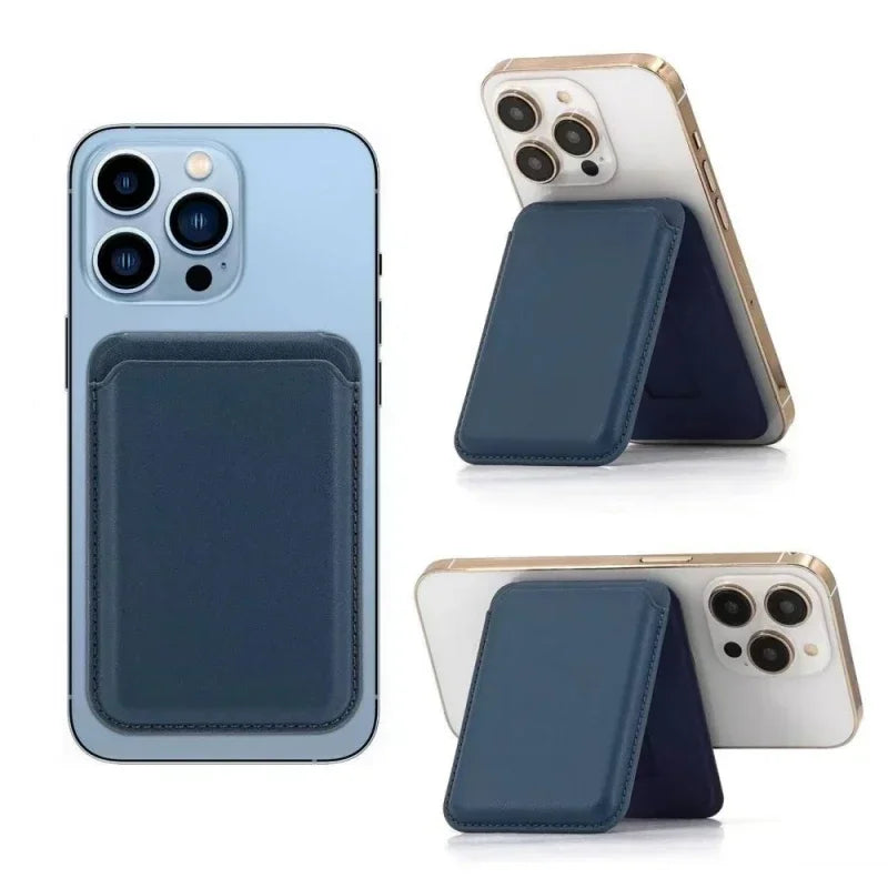 Magnetic Leather Wallet Case for iPhone 15 Pro Max with Kickstand Tidesmit