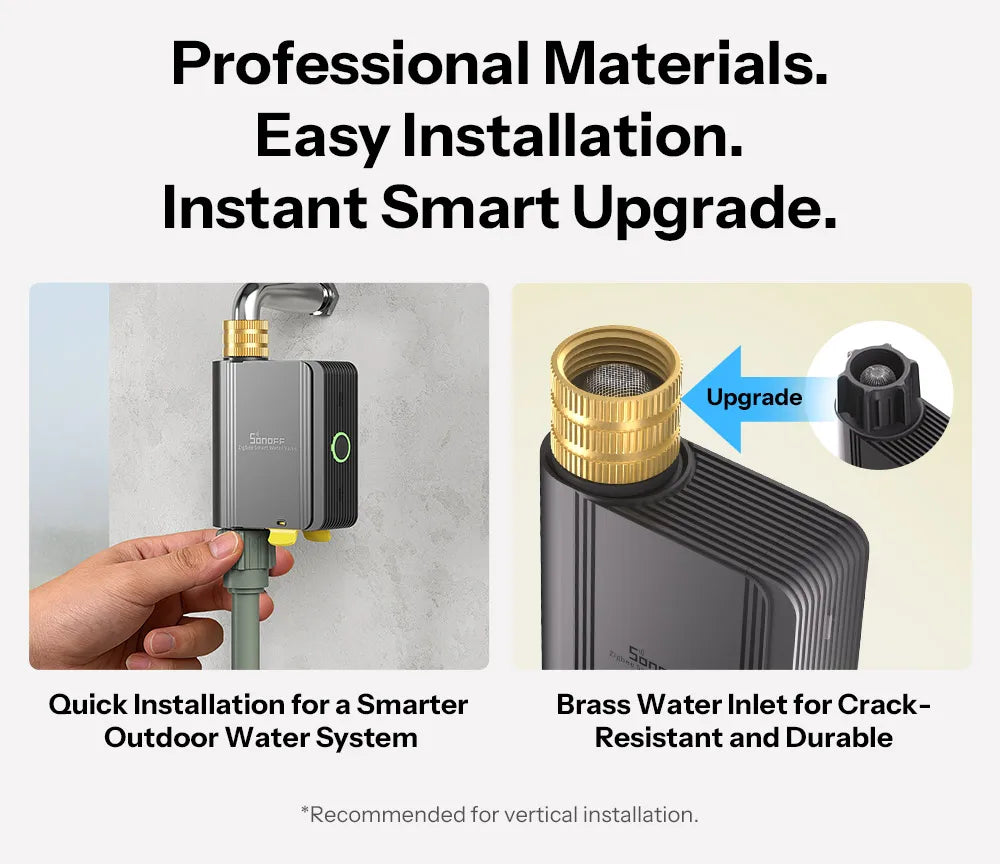 SONOFF SWV-ZNE Hydro Series Hydro ONE Lite Zigbee Smart Water Valve Without Flow Meter Dual Communication Modes Flexible Control