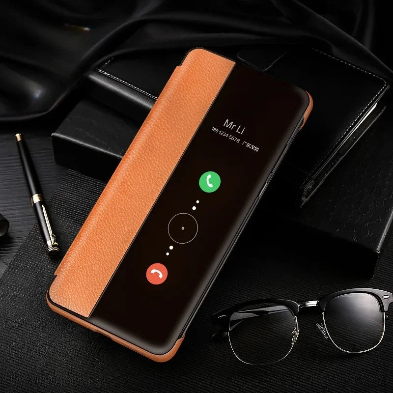 Huawei Mate 30 RS Porsche Design Leather Case | Premium Slim Cover f Tidesmit