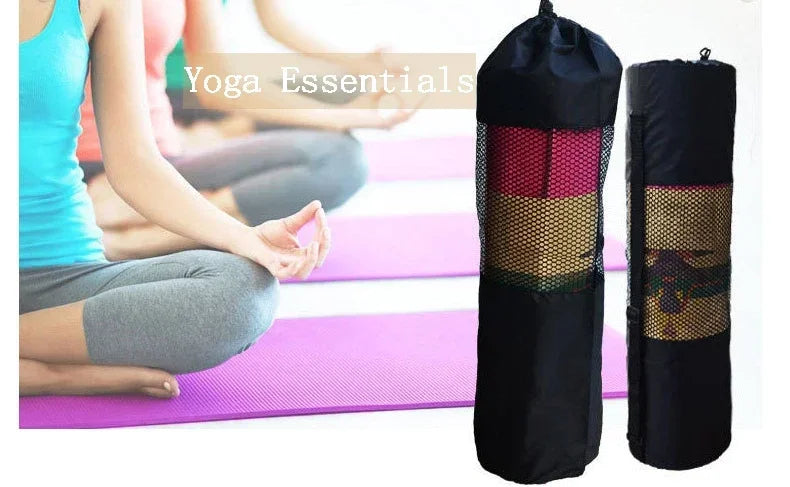 1 PCS Yoga Mat Bag Exercise Fitness Carrier Nylon Mesh Center Adjustable Strap Pilates Fitness Body Building Sports Equipment