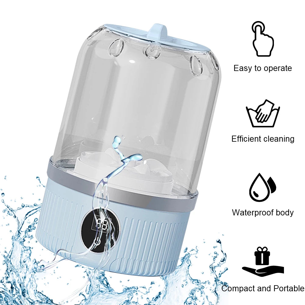 Tidesmit portable cordless small washing machine with automatic laundry cup for baby clothes, angle view 9