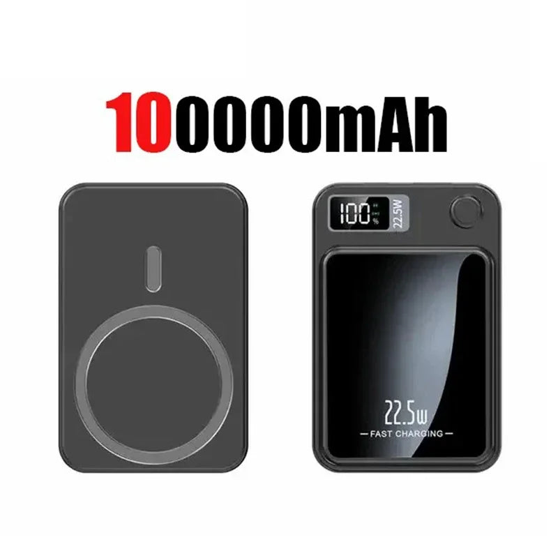Tidesmit 100000mAh Magnetic Fast Charging Power Bank - High Capacity Black 100000mAh Tidesmit