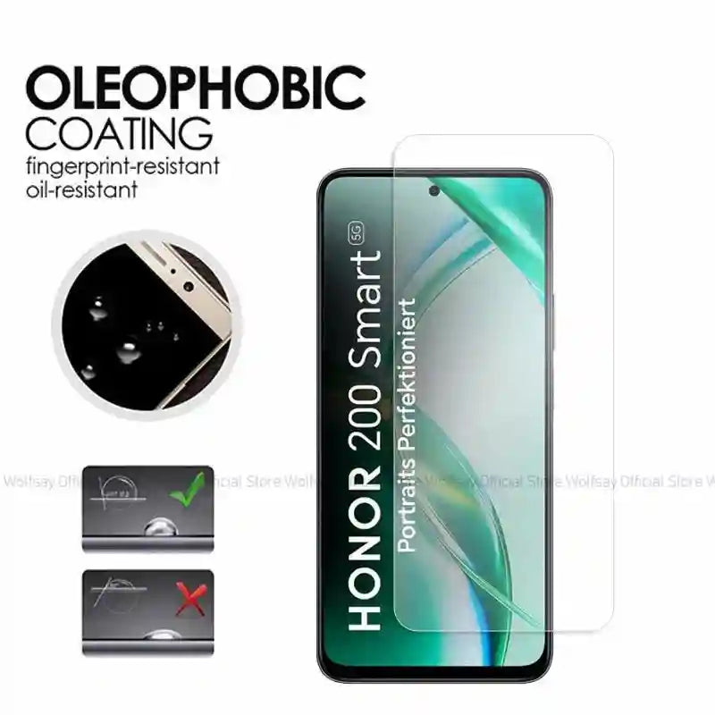 Honor 200 Smart Tempered Glass Screen Protector - 9H Hardness 4-Pack AE Tidesmit