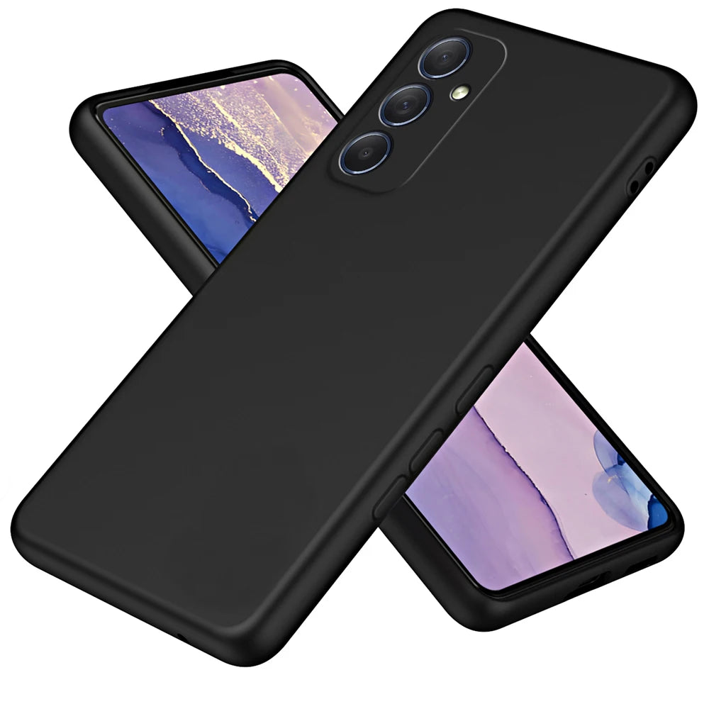 Samsung Galaxy A55 5G Liquid Silicone Phone Case - Slim Shock-Absorbing Cover black China Mainland Tidesmit