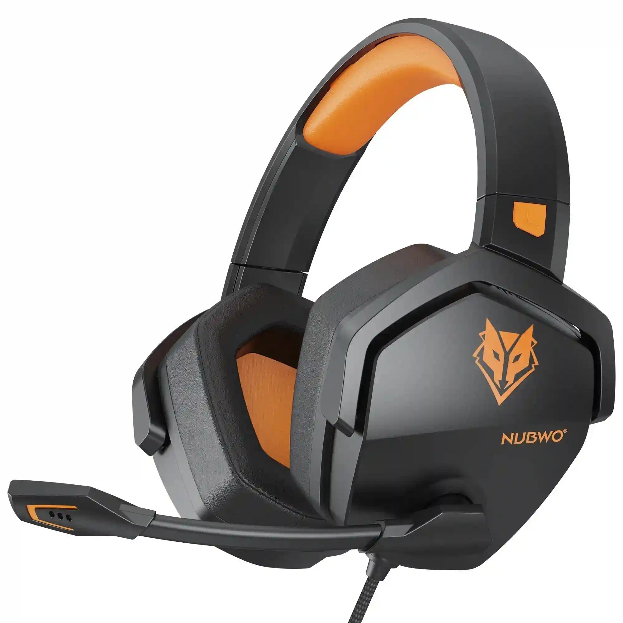 Pro Gaming Headset with Mic - Over-Ear Wired Audio for Xbox PS5 PC Orange Tidesmit