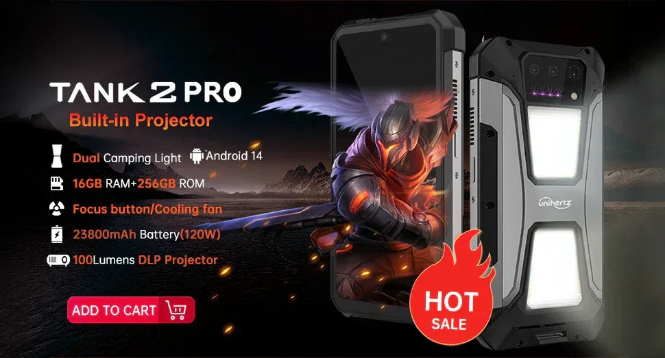 Unihertz 8849 Tank 3 5G Rugged Phone: 32GB RAM, 23800mAh Battery Tidesmit