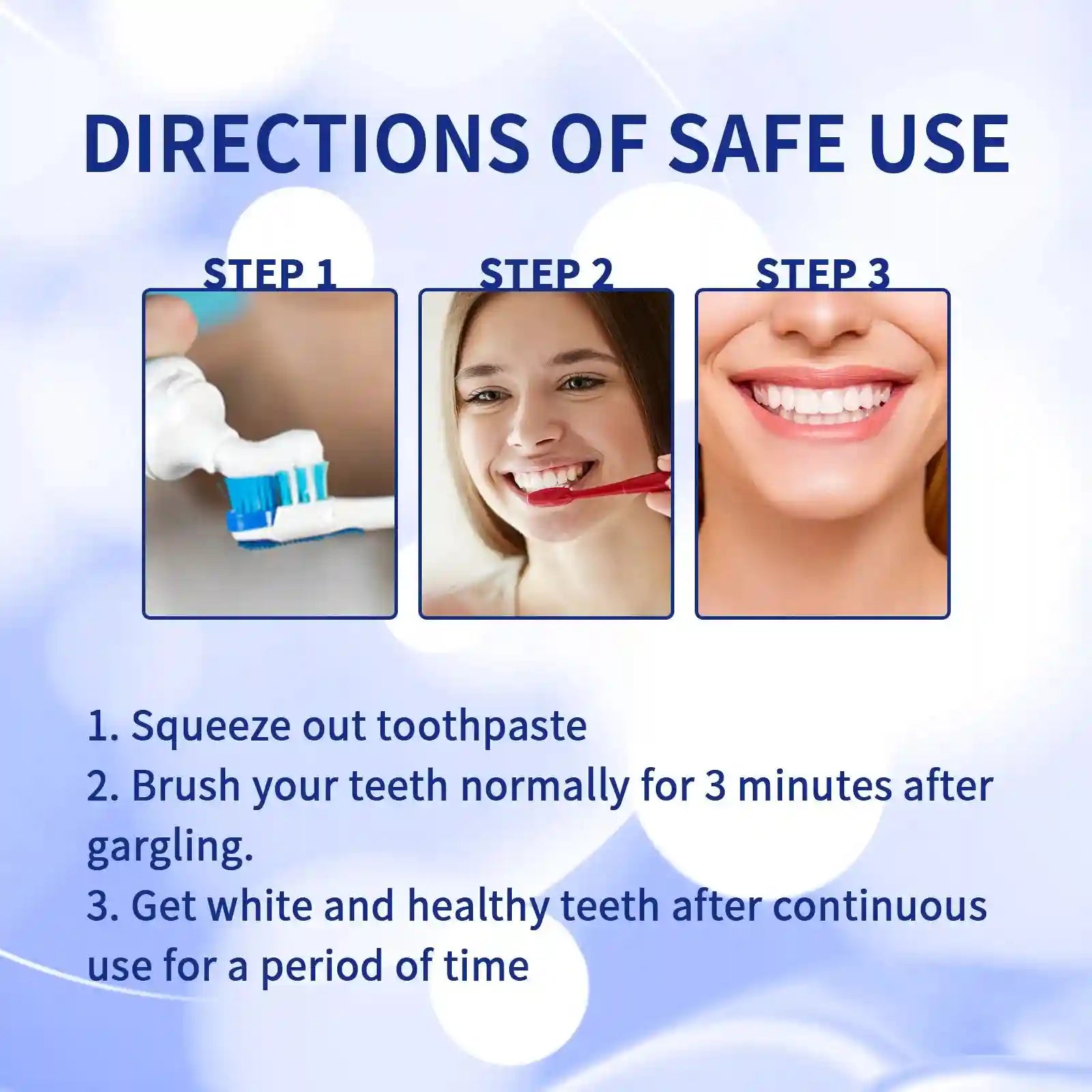 Tidesmit anti-decay whitening toothpaste for deep cleaning, plaque removal, and dental caries repair.