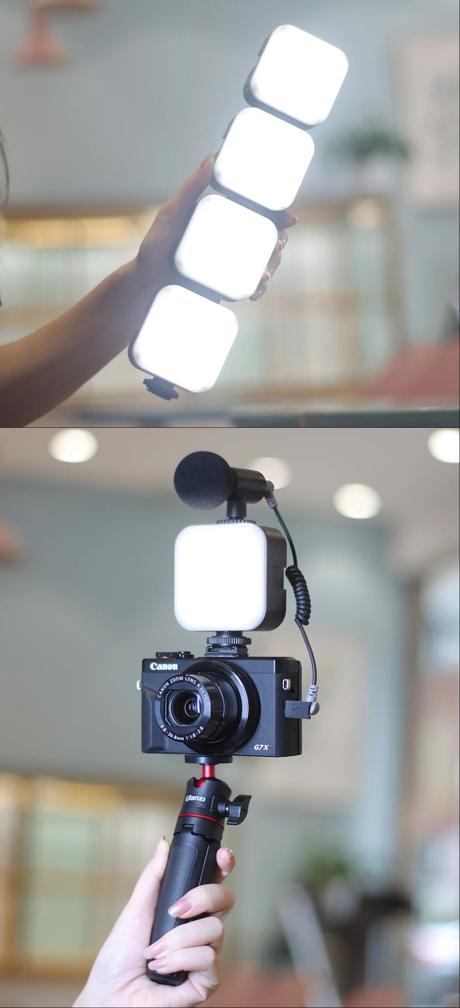 LED Video Light Dimmable Vlog Panel | 3200-5600K Adjustable Color Tidesmit