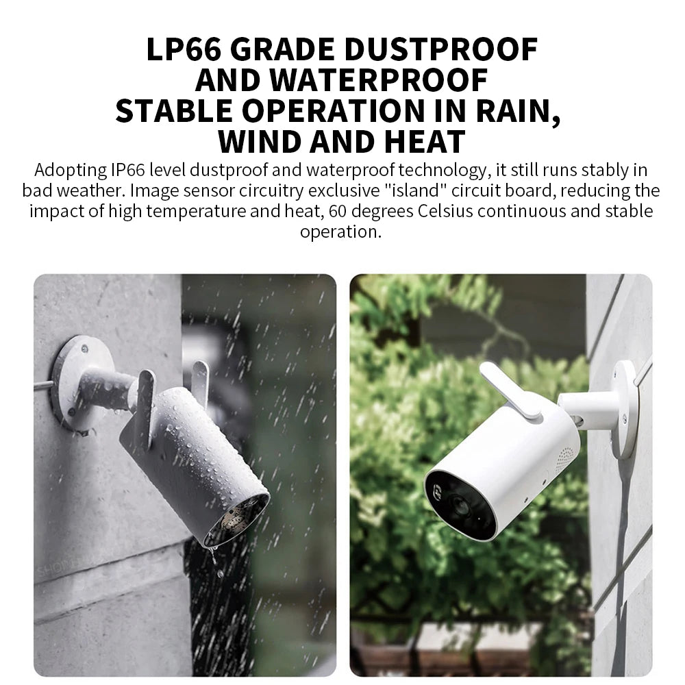 Xiaomi Outdoor Camera AW300 IP66 2K IP66 Full Color Night Vision Home Camera Video Surveillance IP Cam Detection Security Camera