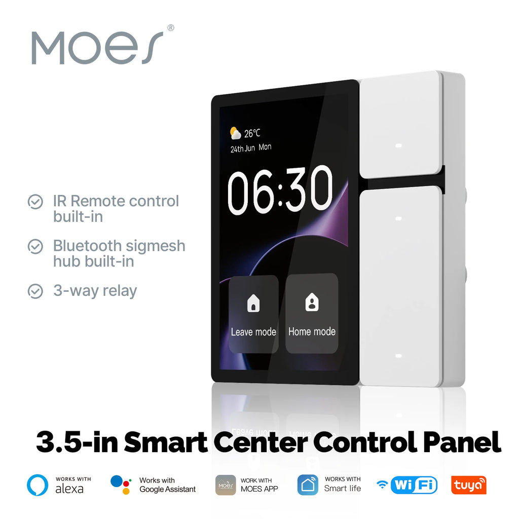 Smart Home Control Panel 3.5 Inch WiFi Touch Screen EU Model Tidesmit