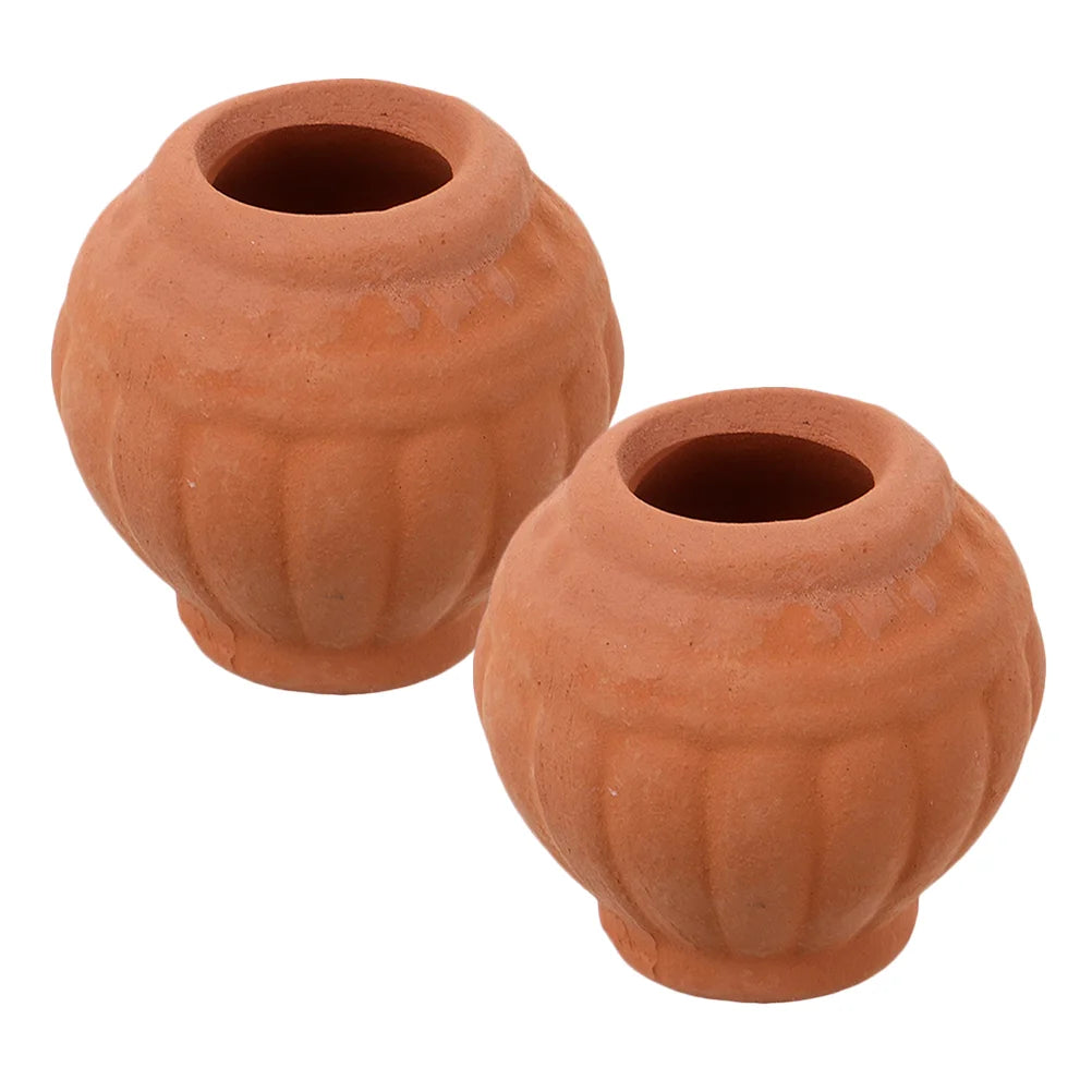 2Pcs Mini Terracotta Pots Clay Basins For Succulent Planter Flowerpot Nursery Garden Supplies Small Desktop Cactus Pot Planters