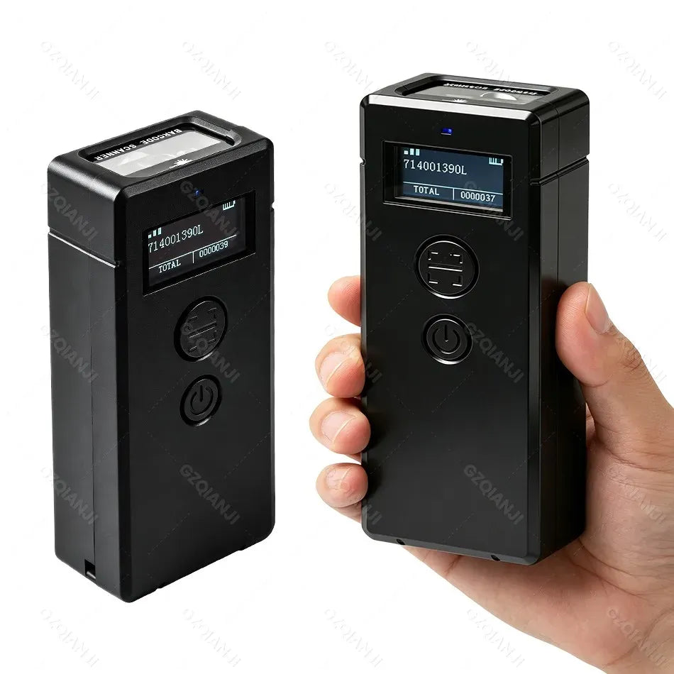 LCD Screen Bluetooth 2D Barcode Scanner with Display Support Mobile Phone iPad Wireless Barcode Reader 1D 2D QR Bar Code Machine