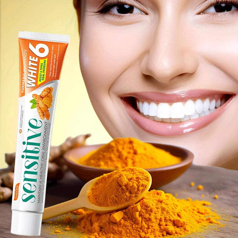 Tidesmit turmeric toothpaste 100g for deep teeth cleaning and natural whitening for fresh breath