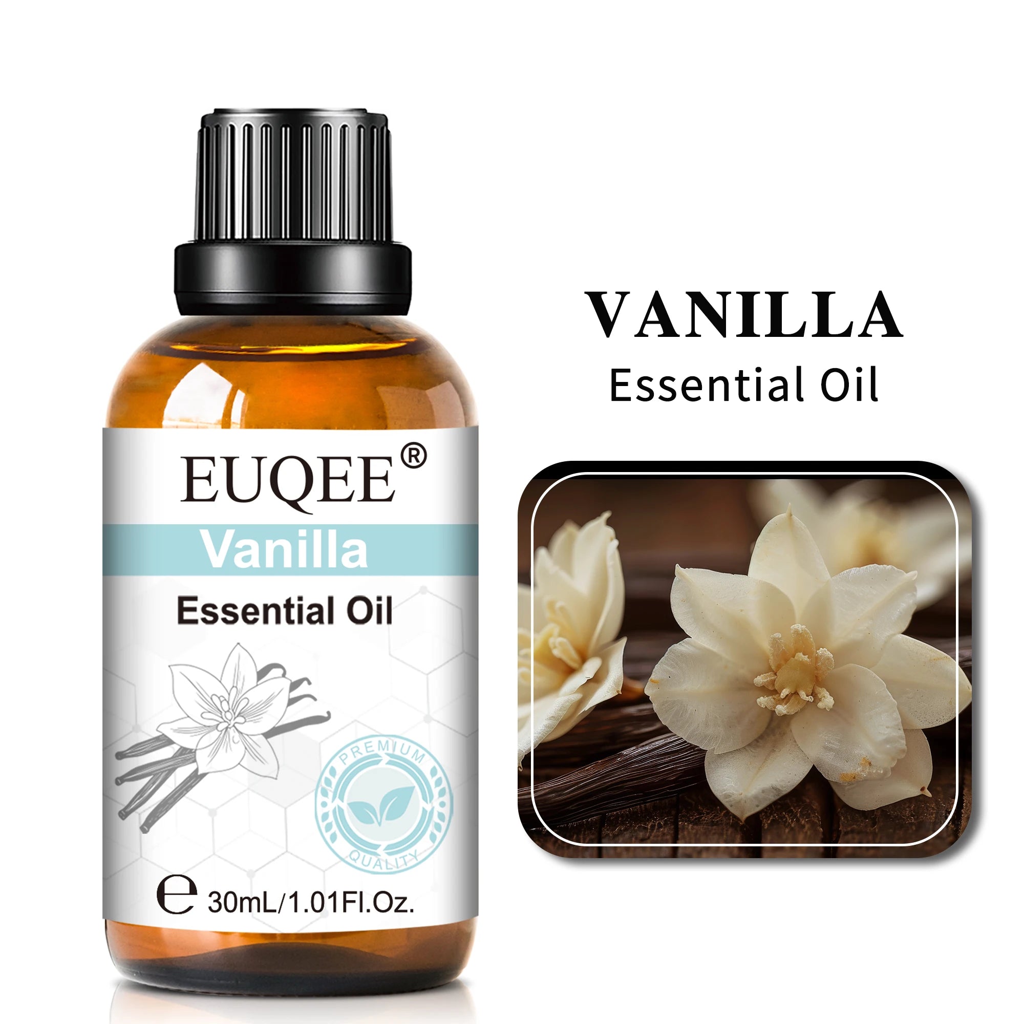 EUQEE 30ml Lavender Aromatherapy Essential Oil Sandalwood Eucalyptus Peppermint Citronella Vanilla Cinnamon Reed Diffuser Oils