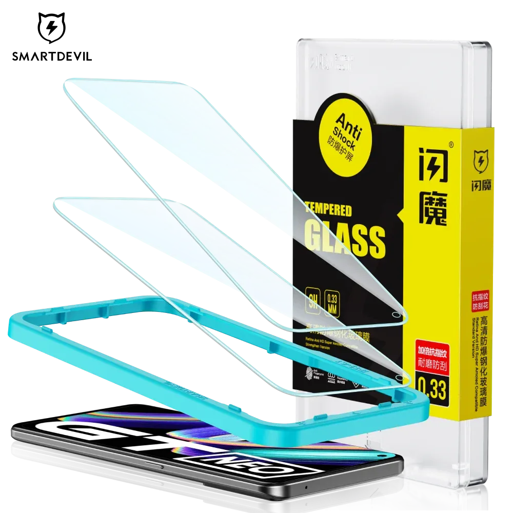 Realme GT Series Tempered Glass Screen Protector - 9H Case-Friendly 2-Pack 2 pieces Tidesmit
