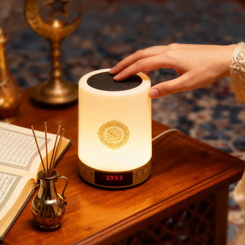Azan Clock Quran Muslim Islamic Arab Koran Ramadan Bluetooth Speaker Wireless Portable Bright Lamp Holy Night Light Islam Arabic