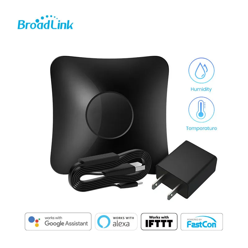 Smart temperature and humidity sensor hub with USB cables and EU power adapter