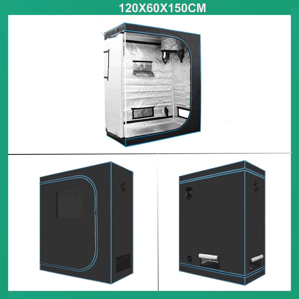 BEYLSION New Growbox Complete Set Air Tent Grow With Dimmable LED Grow Lamps Centrifugal Fans Activated Carbon Air Filter Set