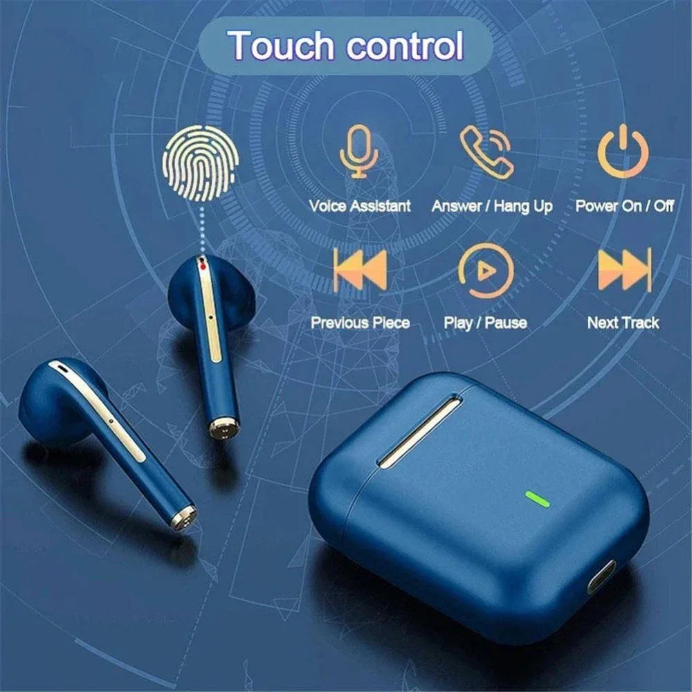 J18 TWS Wireless Earbuds, 5.3 Bluetooth Headphones Long Playtime, Noise Cancelling Voice Call, for Gaming, Business & Sports Tidesmit