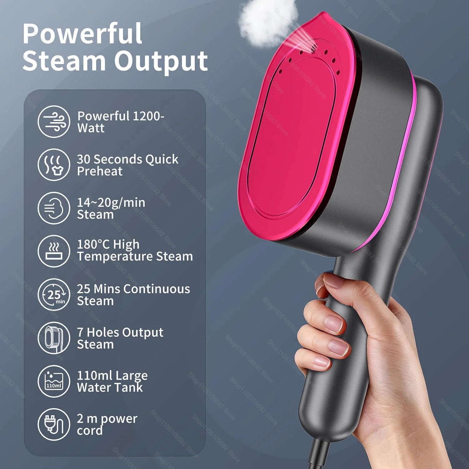 Tidesmit portable mini garment steamer for dry and wet ironing handheld clothes iron for home and travel use